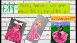 DIY:DISNEY PRINCESS DRESS requested by my little girl/princesAurora#sleeping beauty