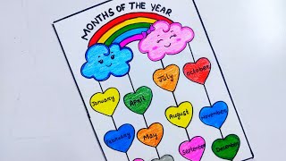 months of the year chart/months of the year school project/months name chart /diy name of 12 months