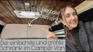 VAN MÖBELBAUEN FÜR ANFÄNGER - der größte und platzsparendste Schrank im Camper ♡