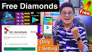 Earn 875 Diamond Voucher in Free Fire || Playstore Redeem Gift Cards Special Festive Giveaway Video