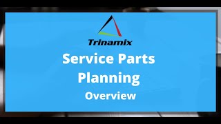 Service Parts Planning Overview