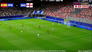 Simulação Realista | Espanha x Inglaterra | UEFA EURO 2024 | PES 2021