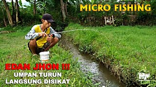 MICRO FISHING INDONESA || Mancing wader di selokan pinggir sawah #microfishing #mancingwader