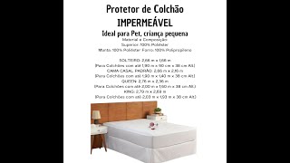 CAPA PROTETORA DE COLCHÃO IMPERMEÁVEL + CAPA DE TRAVESSEIRO + SAIA PARA CAMA BOX