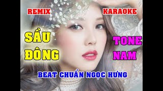 KARAOKE SẦU ĐÔNG REMIX TONE NAM BEAT CHUẨN DỄ HÁT