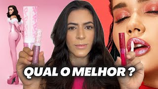 PINK CHILLI x LIP CHILLI FRAN - Batalha de Gloss que aumenta o lábio: Qual o melhor? | Make com Lari