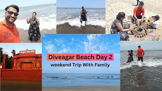 Weekend trip with Family | Pune to Diveagar Day2 KOKAN | TRAVEL VLOG I TAMHINI GHAT बीचवर केली धमाल