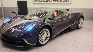 Pagani Huayra escala 1/18 26,5cm Som LedR$ 399,00···#miniatura