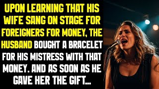 Upon learning that his wife sang on stage for foreigners for money, the husband bought a bracelet