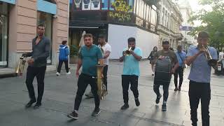 Street musicians at Serbia Belgrade Knez-Mihailova street