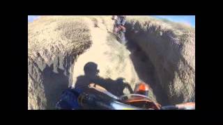 Tight Wash......  motorcycle riding  Desert Western Colorado -- ktm exc300 narrow passage