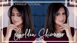 GOLDEN SMOKEY EYE| Christmas Makeup Tutorial | JASMINA PURI