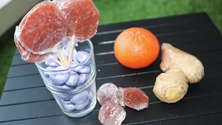 orange ginger lollipops