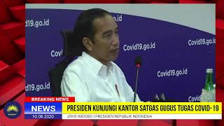 PRESIDEN KUNJUNGI KANTOR SATGAS GUGUS TUGAS COVID-19