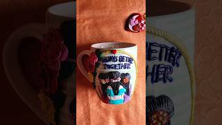 Gift idea for best friends|Clay work|Coffee mug clay art#shortsvideo#youtubeshorts