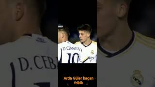 Arda Güler frikik direkten dönüyor #ardagüler #realmadrid