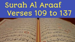 Surah Al Araaf Verses 109-137 with Tajweed / Treasure of Quran #quran