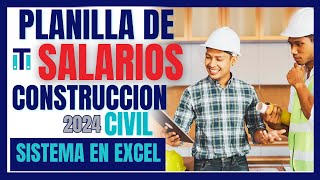 Planilla de construcción civil 2024 en Excel | Carga Masiva al PLAME y AFPNET  *VERSIÓN  7*