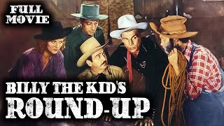 BILLY THE KID'S ROUND-UP | Buster Crabbe | Full Western Movie | English | Wild West | Free Movie