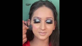 #shorts/black smokey with glittery eyes royal&elegant engagement ring💍ceremony/reception makeup look