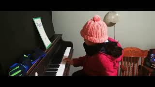 My kids morning piano practice before going to school.