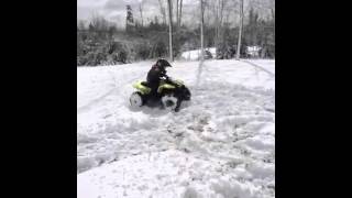 Suzuki LT 50 playing in the snow at 4 yrs old