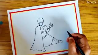 Diwali drawing easy/beautiful diwali scenery drawing easy for beginners/diwali drawing easy steps