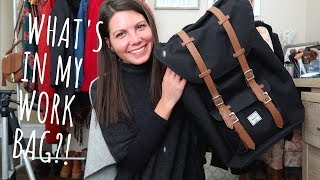 What's In My Work Bag + Review of Herschel Little America Backpack! Vlog 92