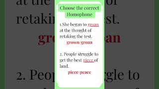 Choose the Correct #homophone  #howtolearnenglish ✅