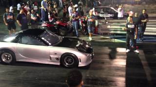 Civic All Motor (SH6) VS RX-7 The Beast Drag Race