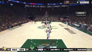 NBA2K25 - My Career - 1st Season Milwaukee Bucks - PLAYOFFS 1st Round Game 5 vs Pacers LIVE