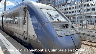 [TIMELAPSE] Hennebont (Henebont) - Lorient (An Oriant) - Quimperlé (Kemperlé) en z21500 TER Bretagne