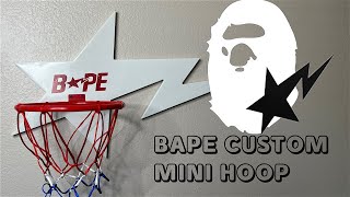 MAKING A BAPE STAR CUSTOM MINI HOOP| TIMELAPSE