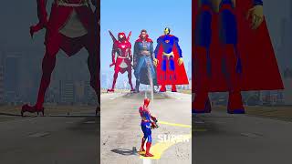 Superheroes Vs Giant Dr.Strange And Egh-Ironman Match, Who is the Powerful 🔥|#shorts