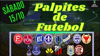 PALPITES DE FUTEBOL PARA HOJE DIA 15/10/2022 (SÁBADO)!!! CONFIRA AGORA MESMO!