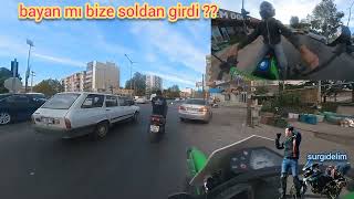 biz mi bayanın sağına girdik yoksa bayan mı bize soldan girdi ??