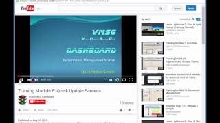 VMSG Dashboard Training Module: Help and Info