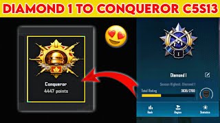 😱 DAY 07 Diamond 1 to Conqueror  C5S13 Solo  Rank Push BGMI | #solorankpush #steffen7 #solorank