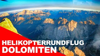 Spektakulärer Helikopter-Rundflug in den Dolomiten, Südtirol