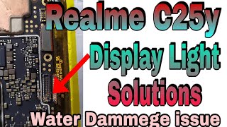 Realme C25y Display Light Problem Solution.Realme C25y Water Damage Blank Screen No Display.