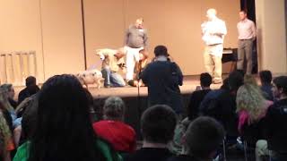 Dean of students gets rejected by pig on stage