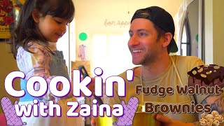 Cookin with Zaina - Fudge Walnut Brownies