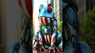 Superheroes as Robotic Frog🐸 💥 Avengers vs DC - All Marvel Characters #avengers #shorts #marvel #dc