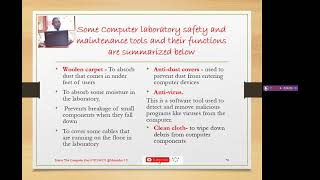 NC Senior One Lesson 20 Some computer Laboratory safety and maintenance tools