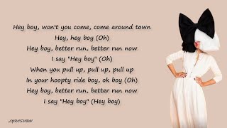 Sia - Hey Boy feat. Burna Boy (Lyrics)