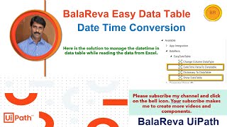 UiPath convert column datatype to datetime in DataTable