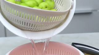 Multifunction Kitchen Strainer, Double Drain Basket Bowl