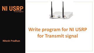 NI USRP Data Transmit Program  (USRP write TX)