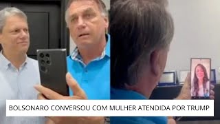 BOLSONARO CONVERSOU COM A BRASILEIRA ATENDIDA POR TRUMP EM MCDONALD'S