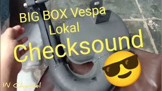 Ceksound Check sound knalpot Big Box Vespa 150 - 177 cc mesin std